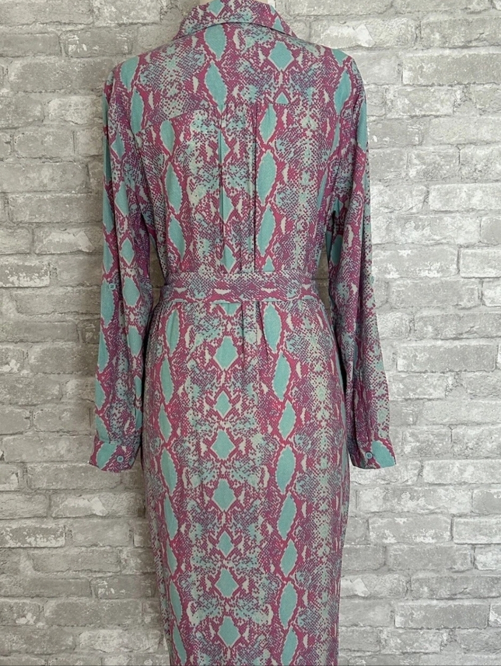 DVF Diane Von Furstenberg Kadina Sea Python Crest Size 14 NWT $348 - Picture 3 of 5